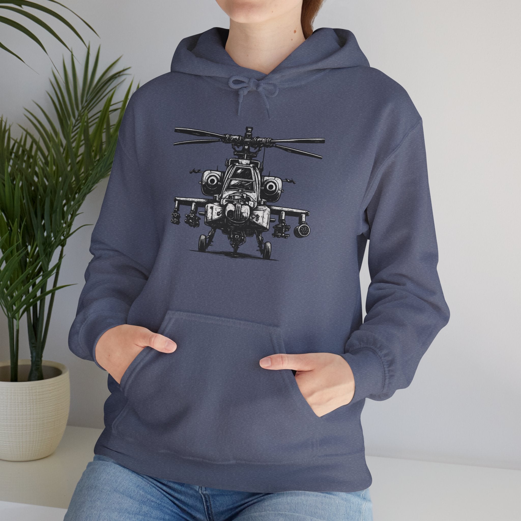 Gildan Heavy Blend Hoodie-Apache Helicopter Hoodie