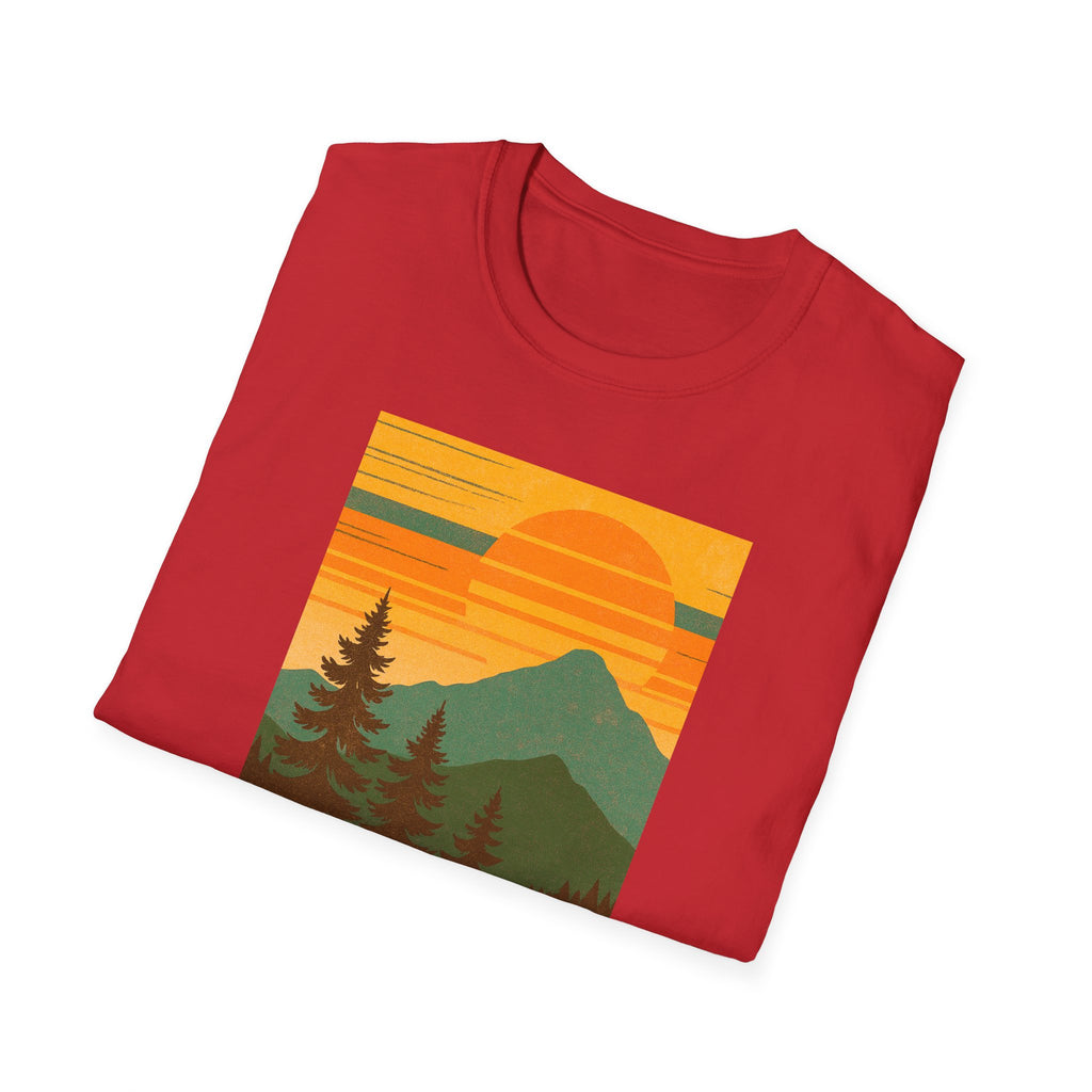 Gildan Unisex Softstyle® T-Shirt Retro Mountain Sunset