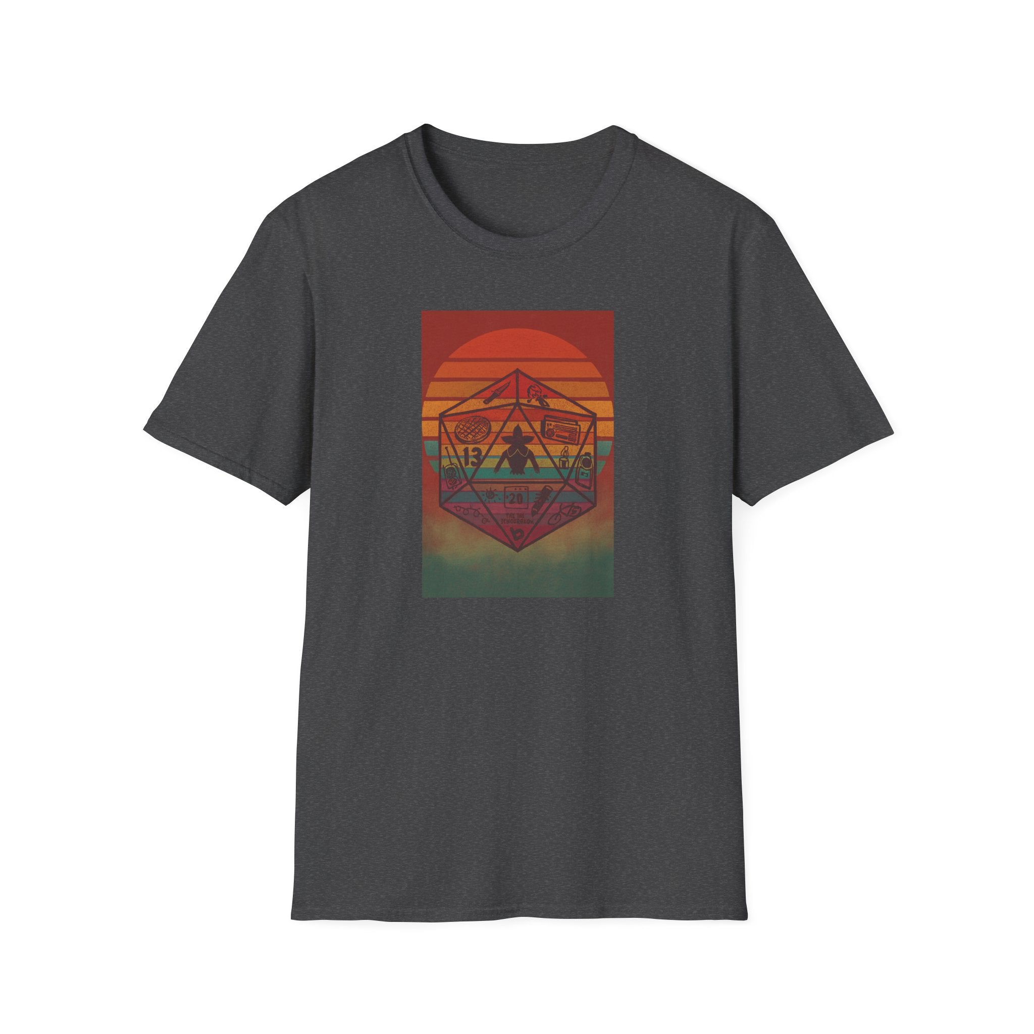 Gildan Unisex Softstyle® T-Shirt Retro Sunset 20sided Dice
