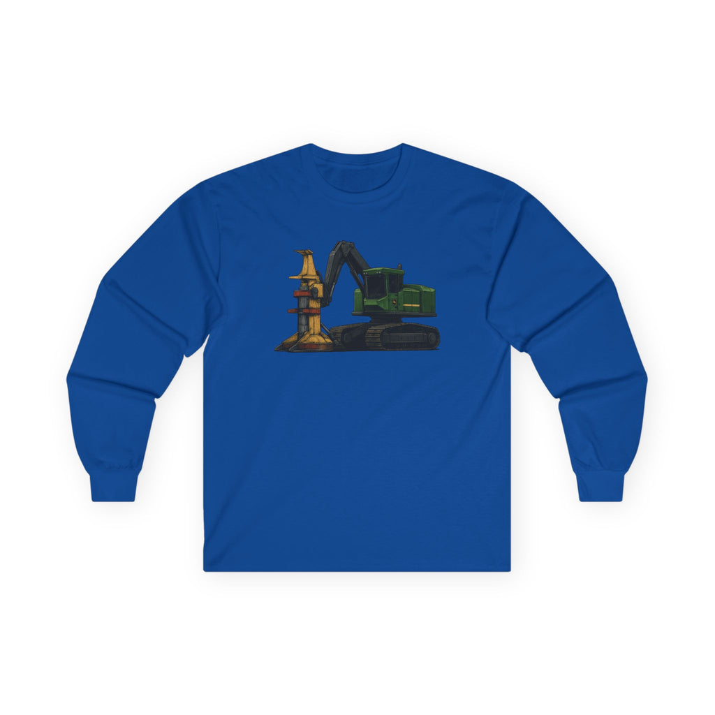 Logging Site Feller-Buncher Long Sleeve Tee