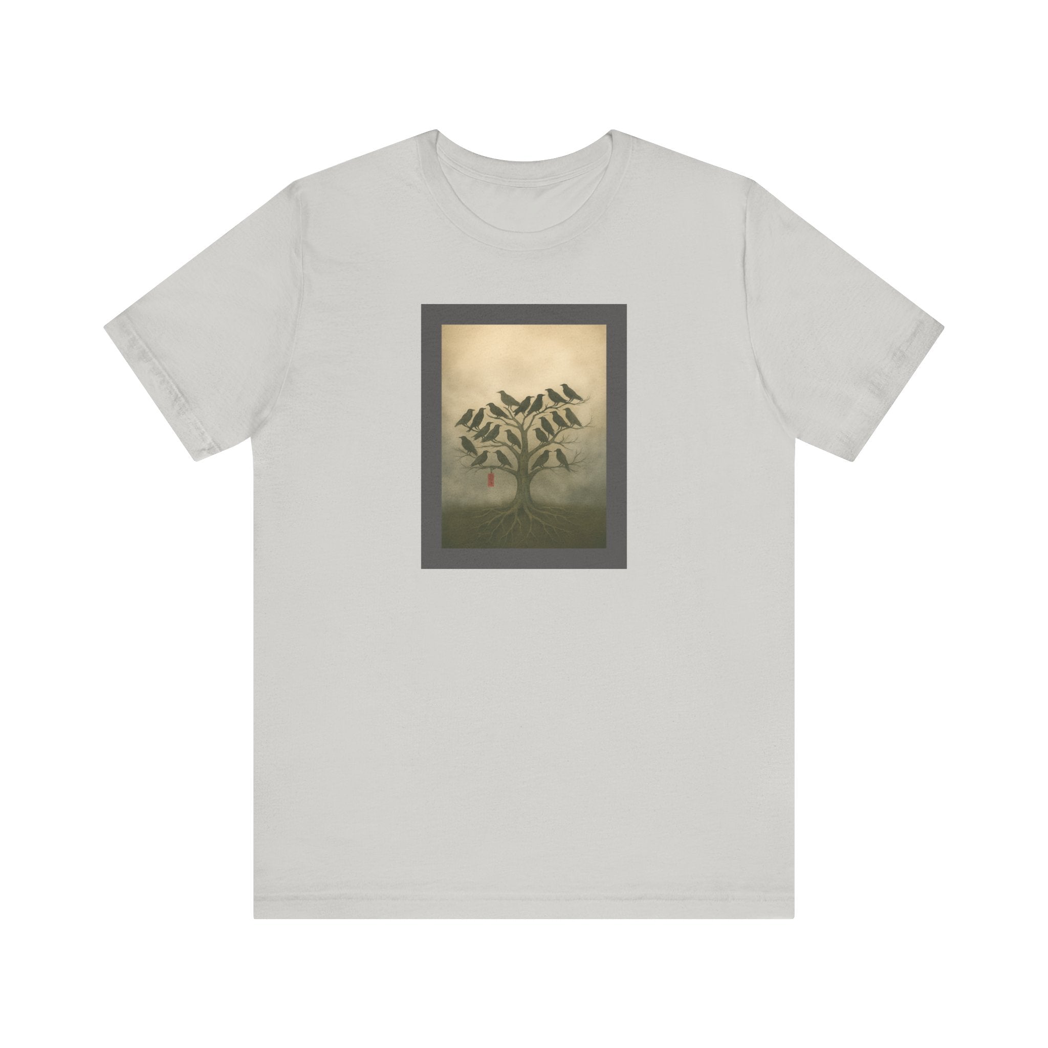 Bella+Canvas Unisex Jersery Short Sleeve T-Shirt Tree of Birds T-Shirt