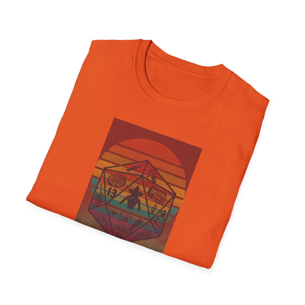 Gildan Unisex Softstyle® T-Shirt Retro Sunset 20sided Dice