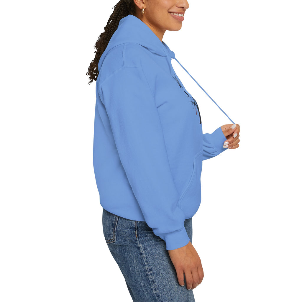 Gildan Heavy Blend Hoodie Unisex Black Bird Tree