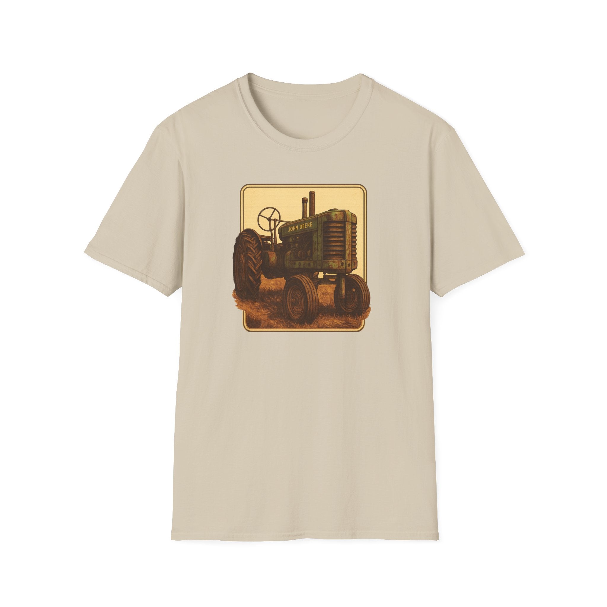 Gildan Unisex Softstyle® T-Shirt- Vintage John Deere Tractor