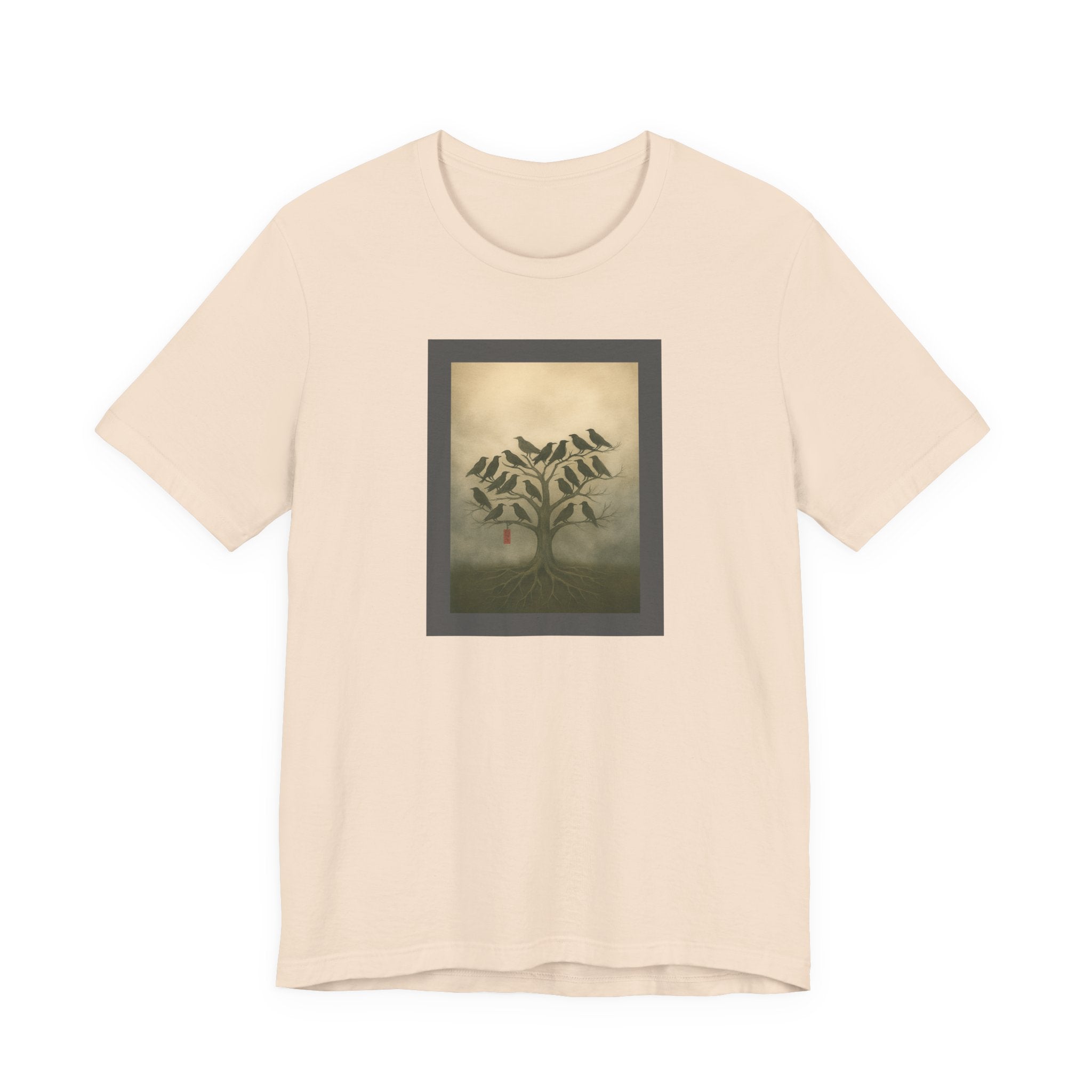 Bella+Canvas Unisex Jersery Short Sleeve T-Shirt Tree of Birds T-Shirt