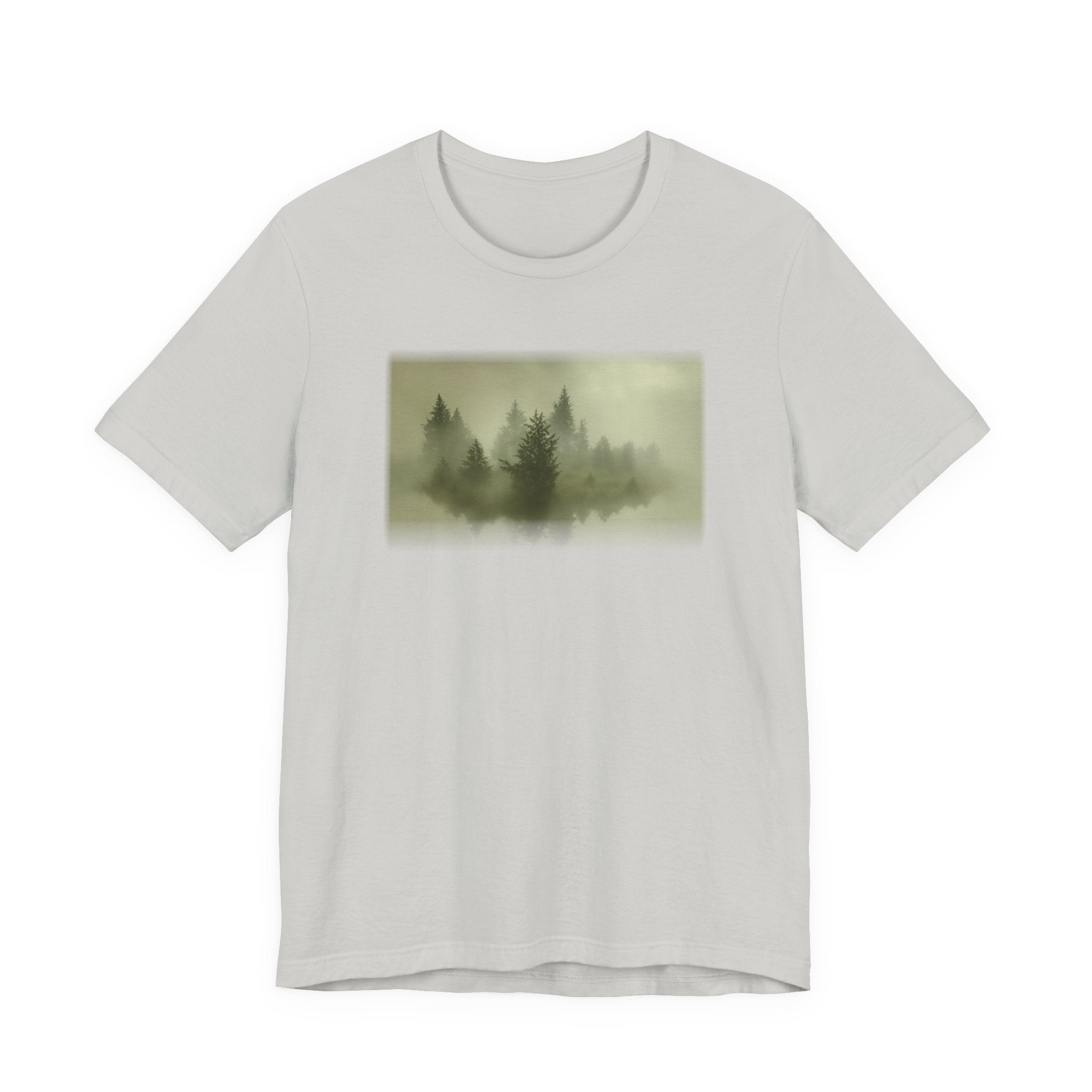 Bella+Canvas Unisex Jersery Short Sleeve T-Shirt — Foggy Floating Forest