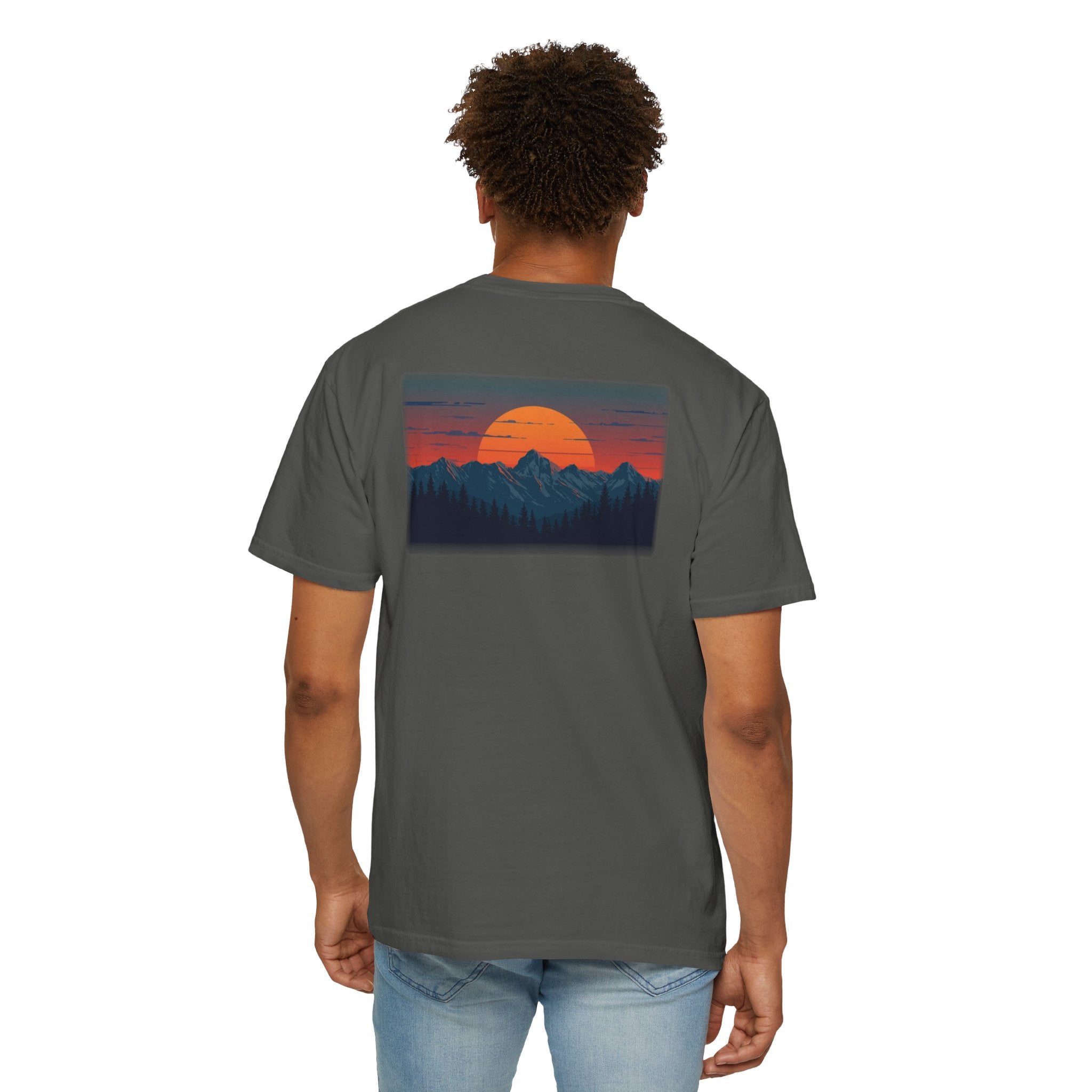 Comfort Colors® Garment-Dyed Short Sleeve Tee-Retro Mountain Sunset