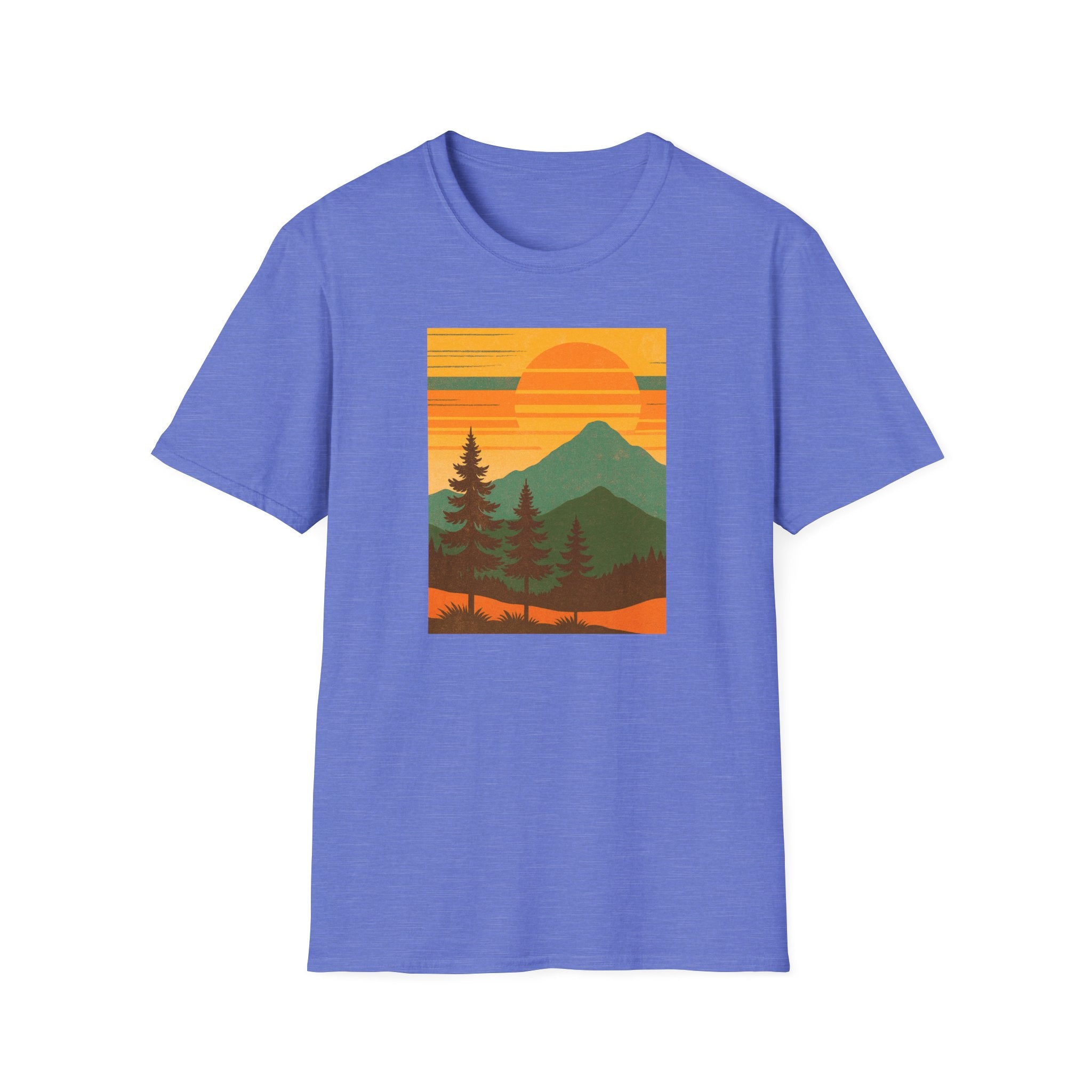 Gildan Unisex Softstyle® T-Shirt Retro Mountain Sunset