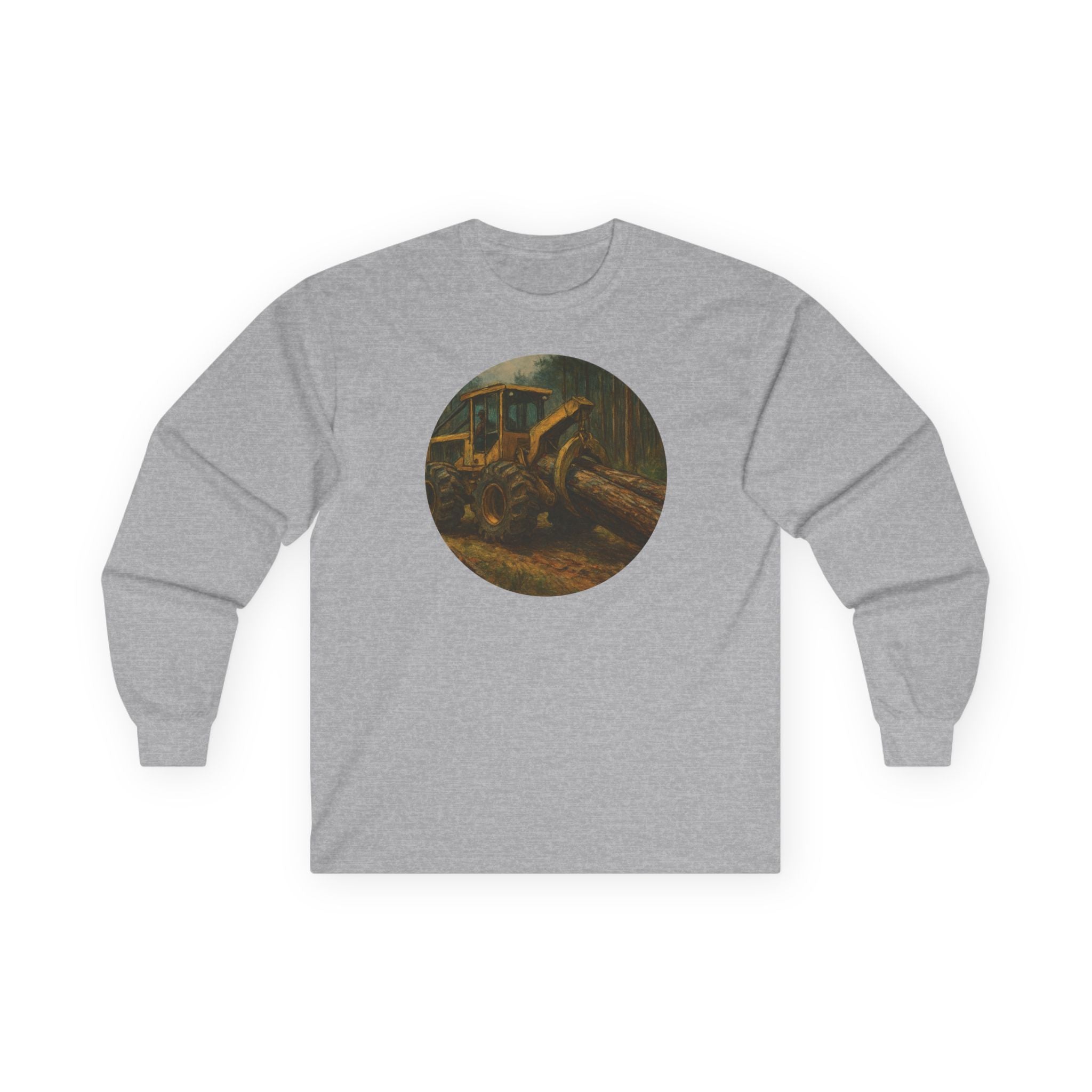 Skidder Dragging Wood Long Sleeve Tee