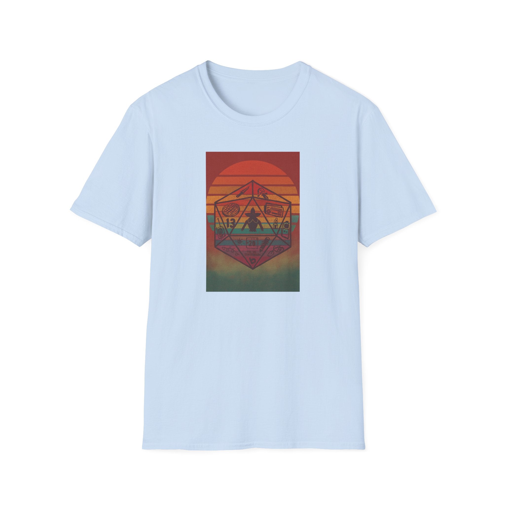Gildan Unisex Softstyle® T-Shirt Retro Sunset 20sided Dice