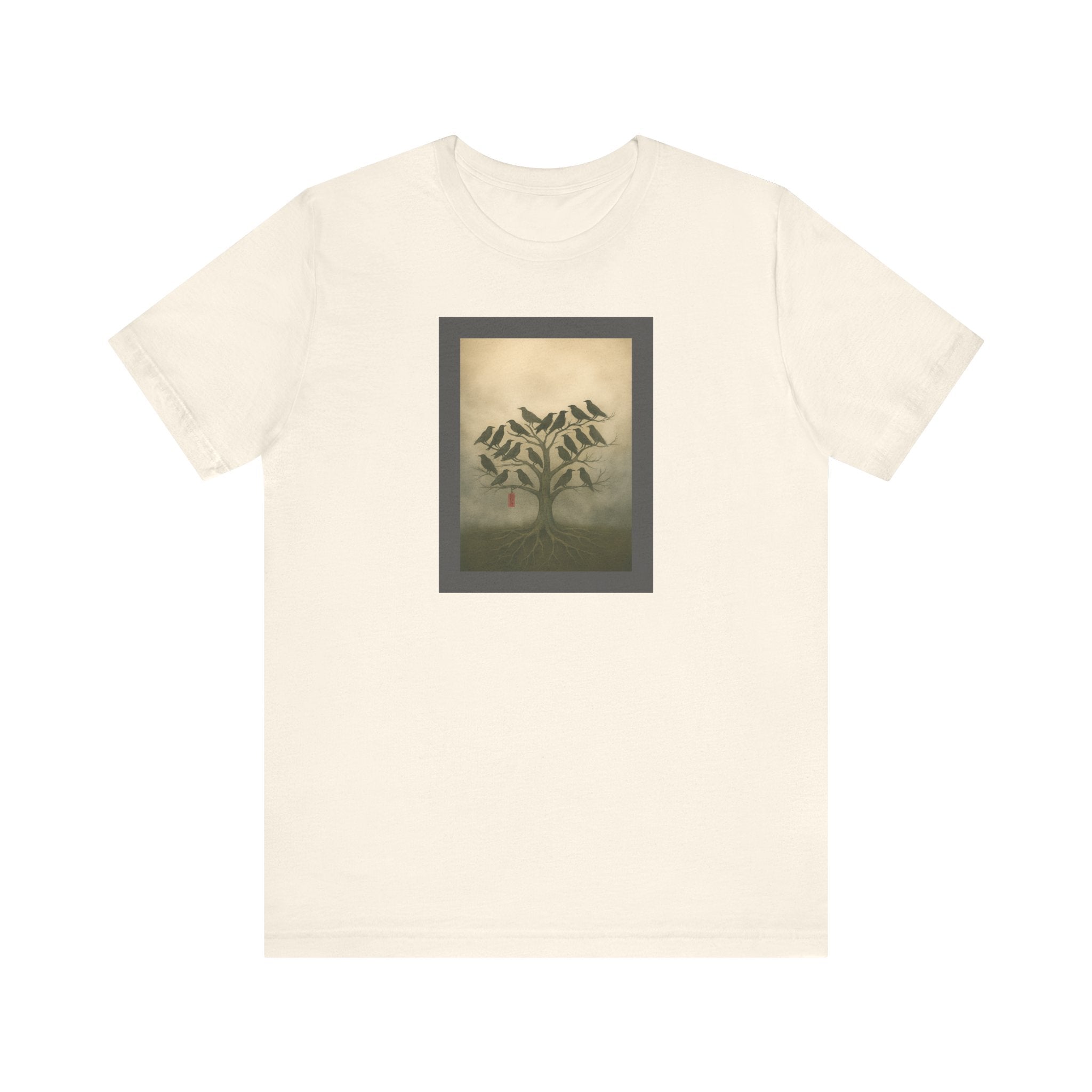 Bella+Canvas Unisex Jersery Short Sleeve T-Shirt Tree of Birds T-Shirt