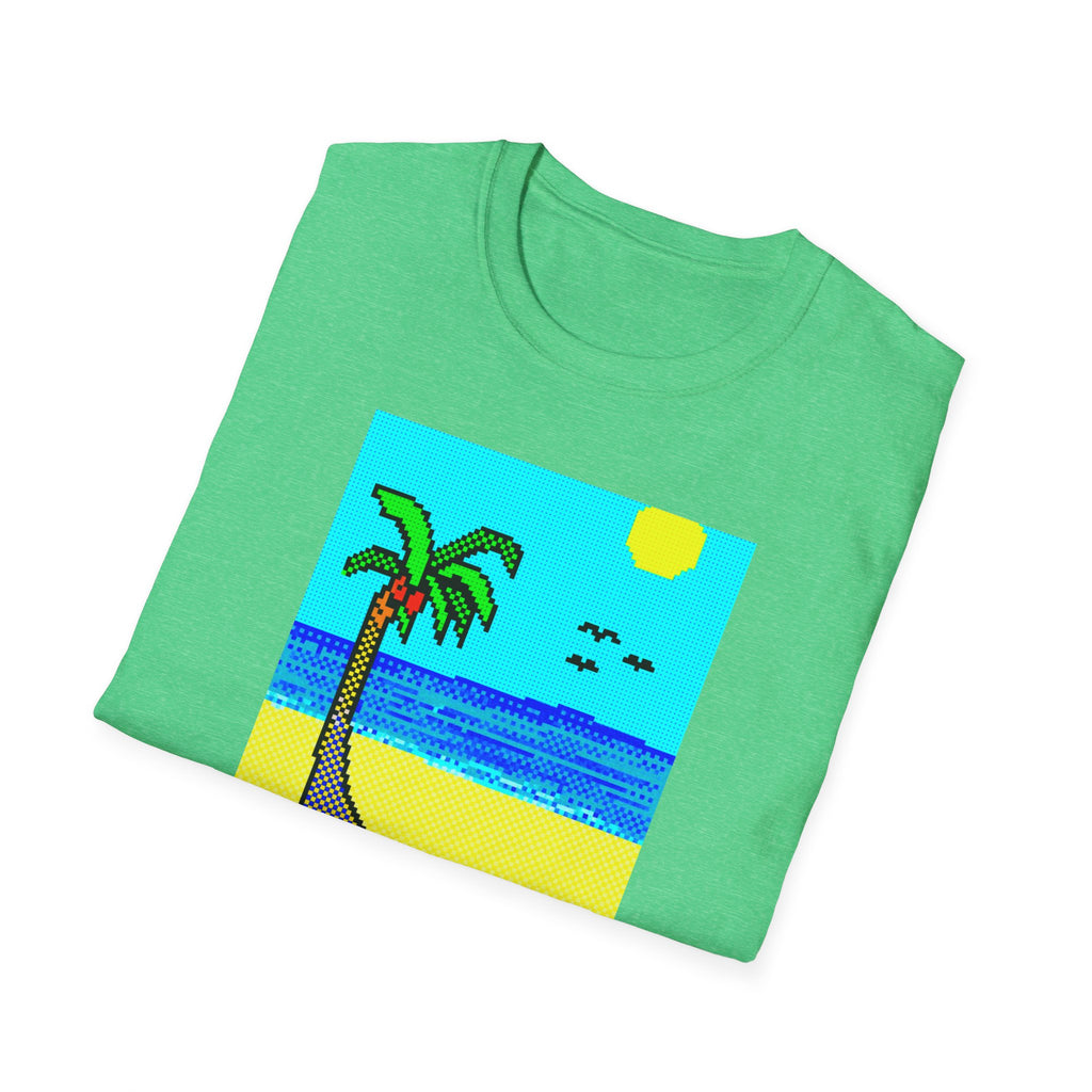 Gildan Unisex Softstyle® T-Shirt Retro MS Windows Card Theme Beaach