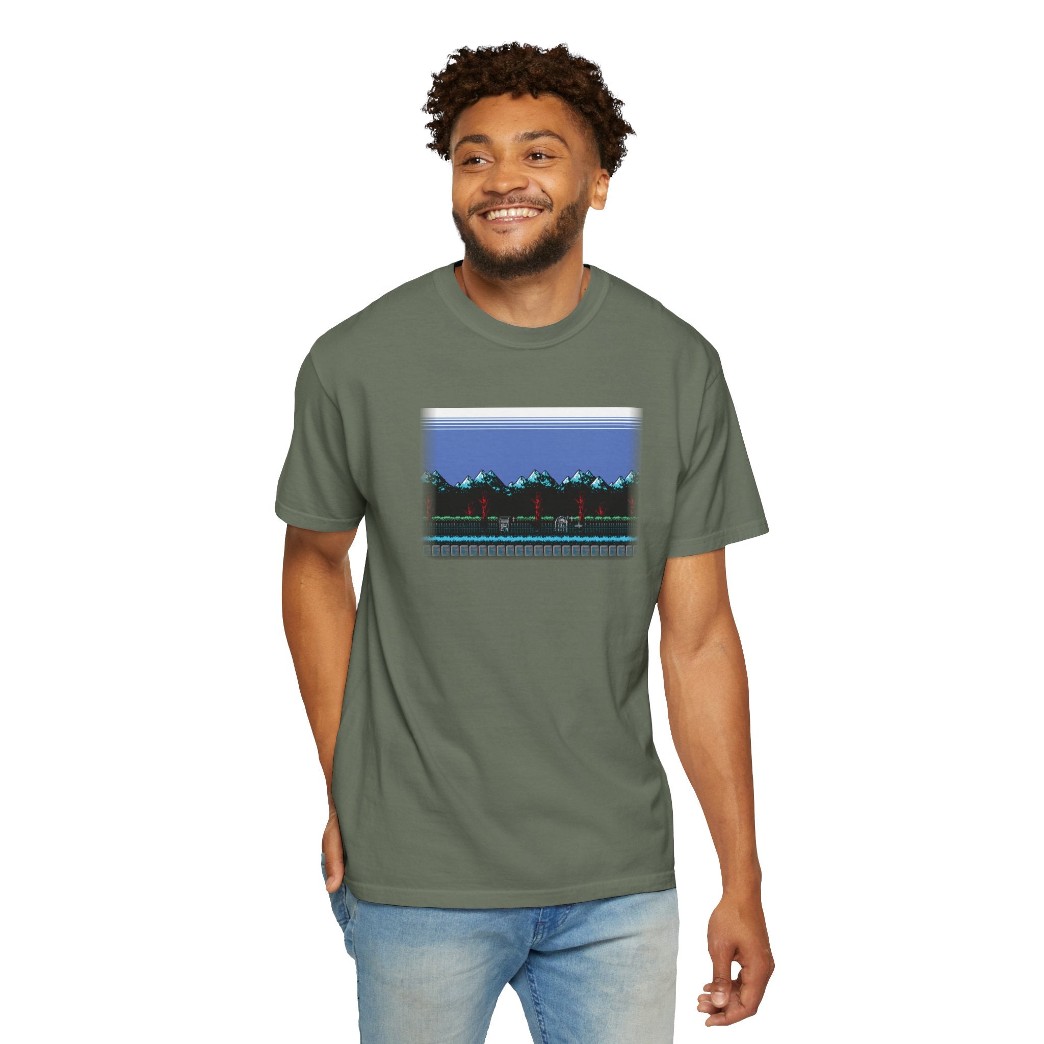 Comfort Colors® Garment-Dyed Short Sleeve Tee Graphic design-Simon's Quest scene