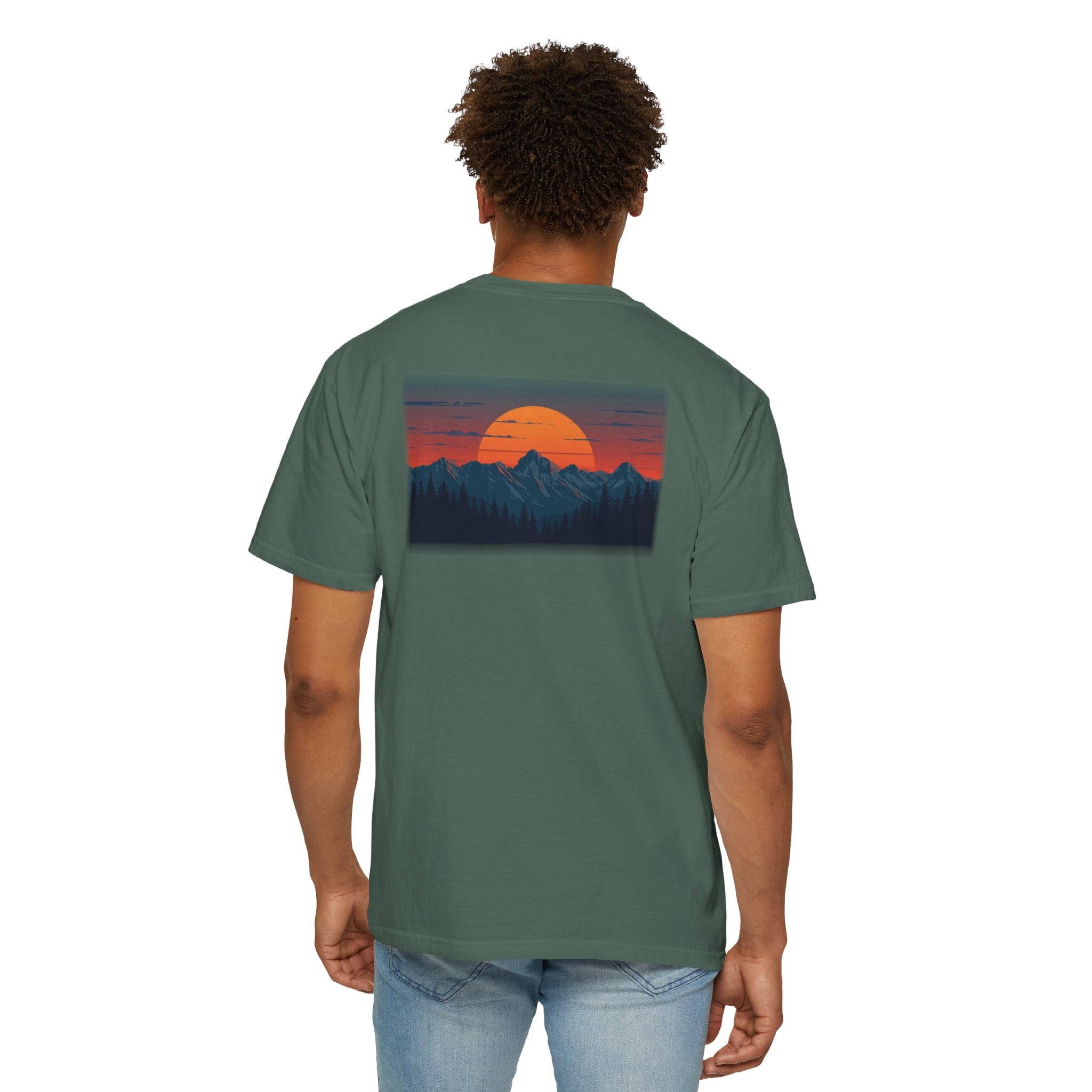 Comfort Colors® Garment-Dyed Short Sleeve Tee-Retro Mountain Sunset
