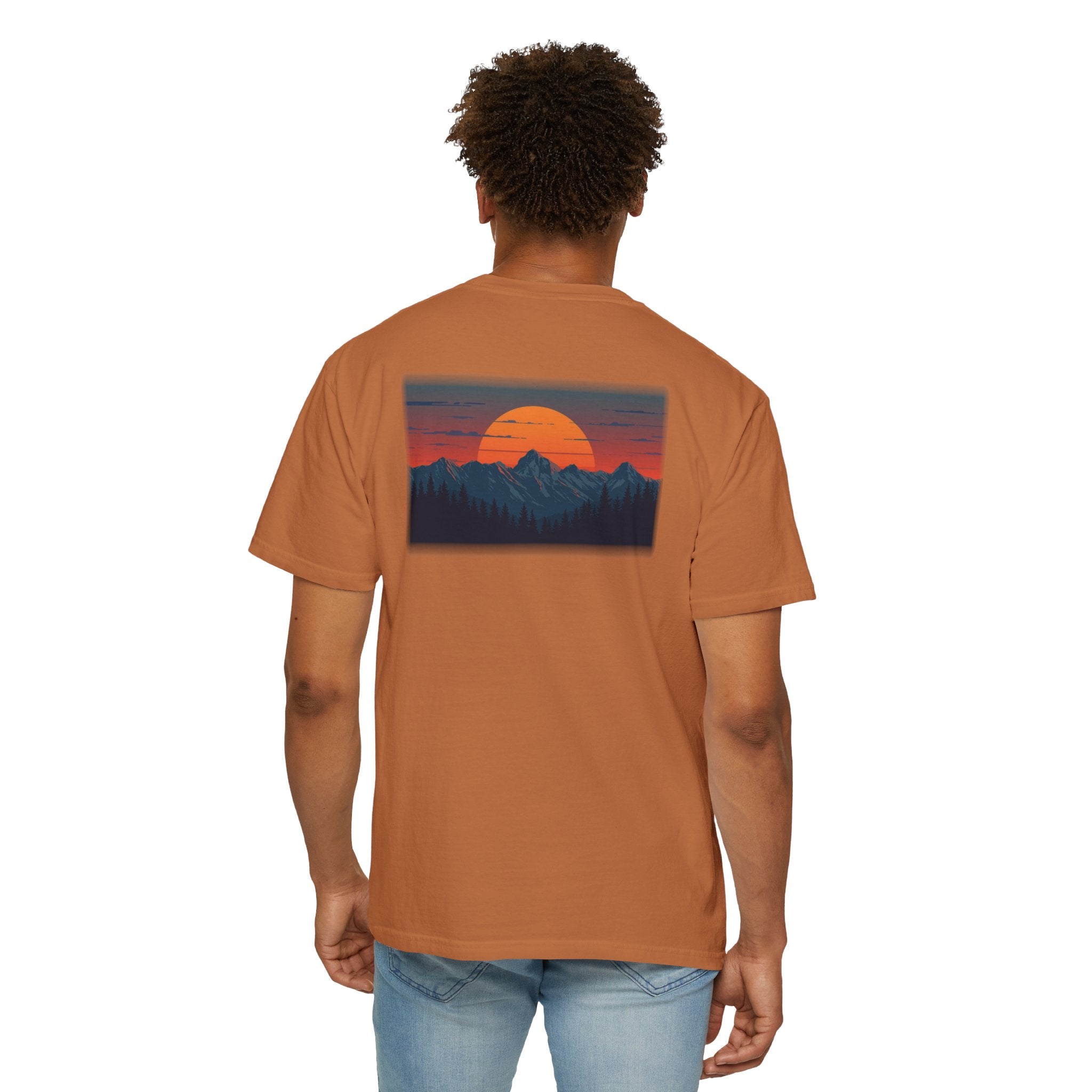 Comfort Colors® Garment-Dyed Short Sleeve Tee-Retro Mountain Sunset