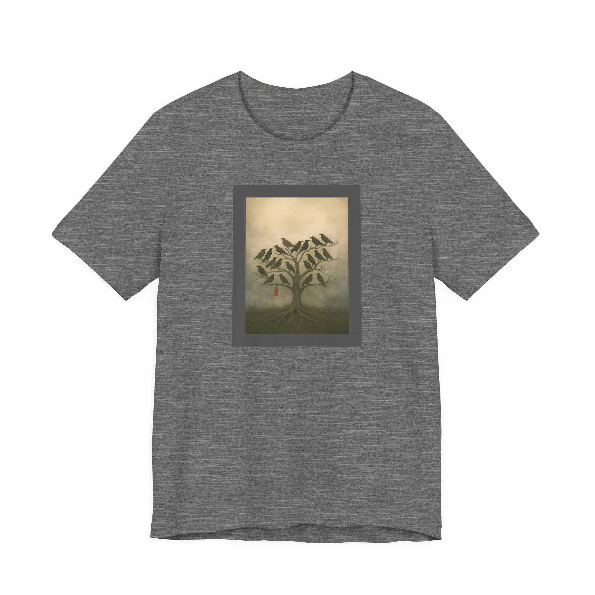 Bella+Canvas Unisex Jersery Short Sleeve T-Shirt Tree of Birds T-Shirt