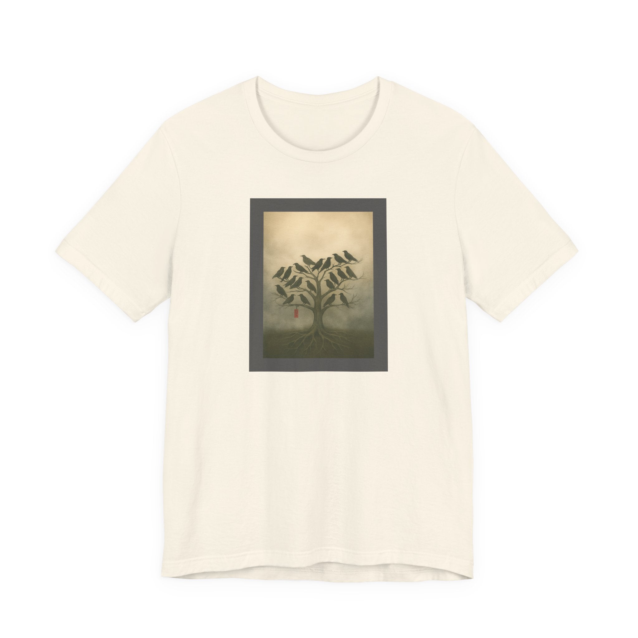 Bella+Canvas Unisex Jersery Short Sleeve T-Shirt Tree of Birds T-Shirt