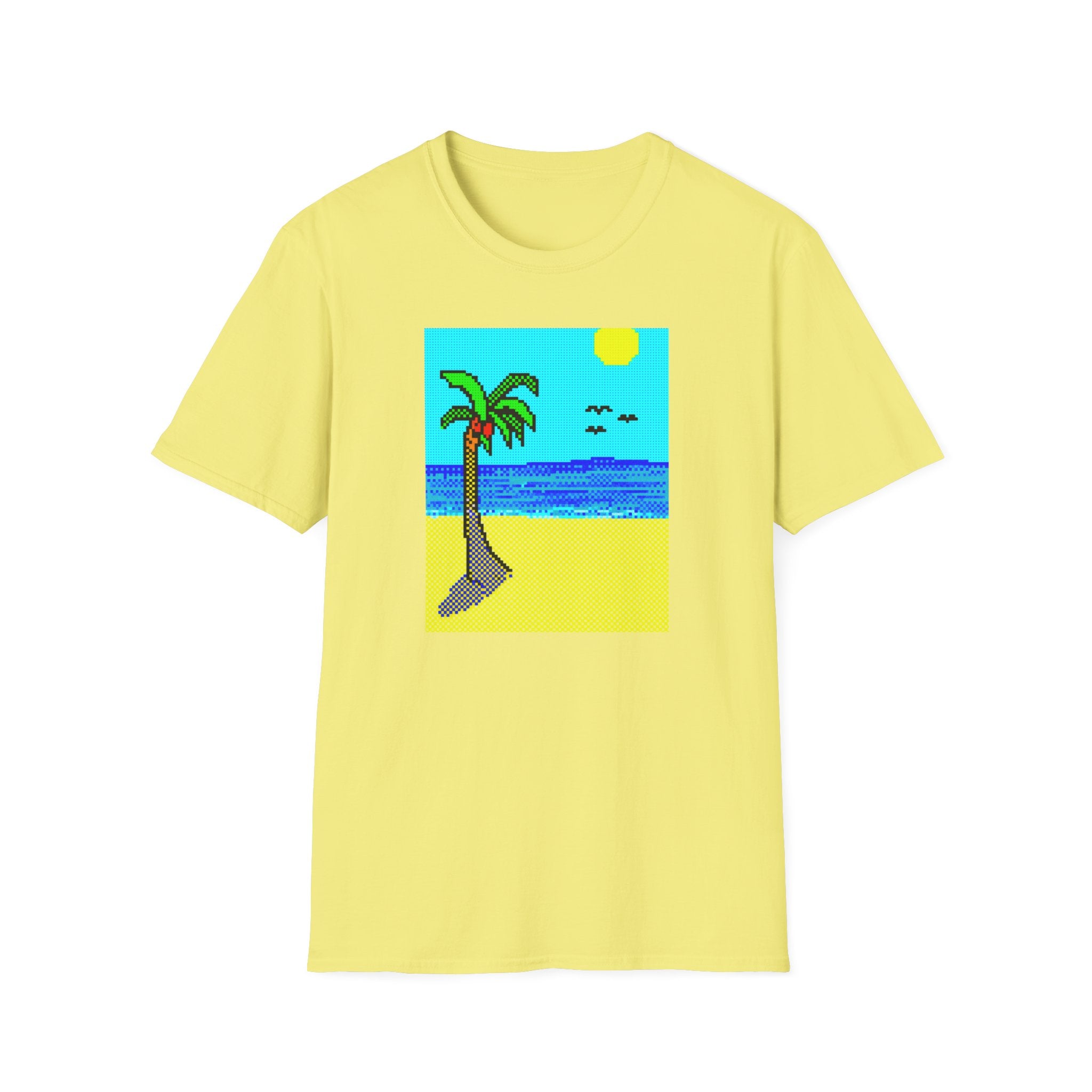 Gildan Unisex Softstyle® T-Shirt Retro MS Windows Card Theme Beaach