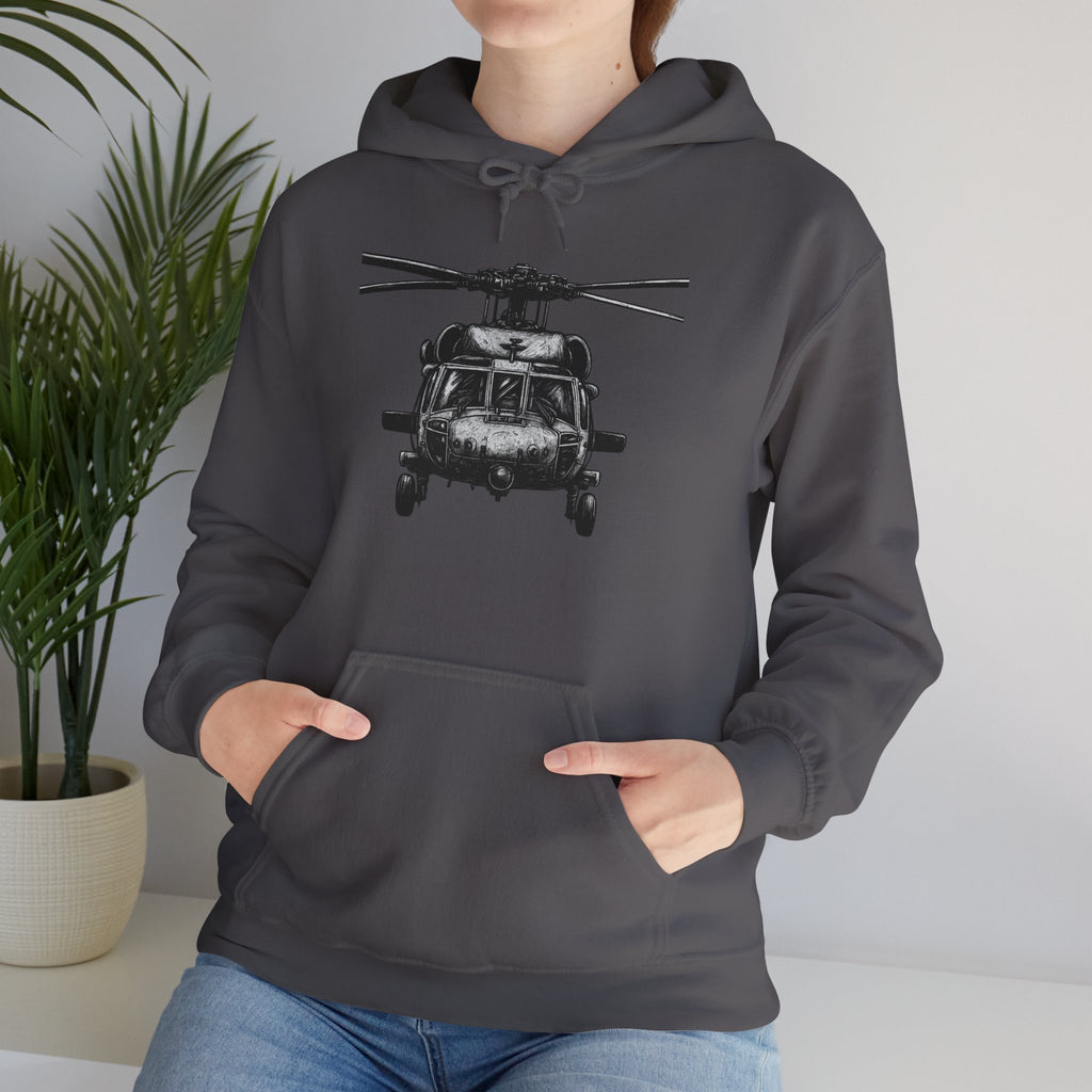 Gildan Heavy Blend Hoodie-Black Hawk Helicopter Hoodie