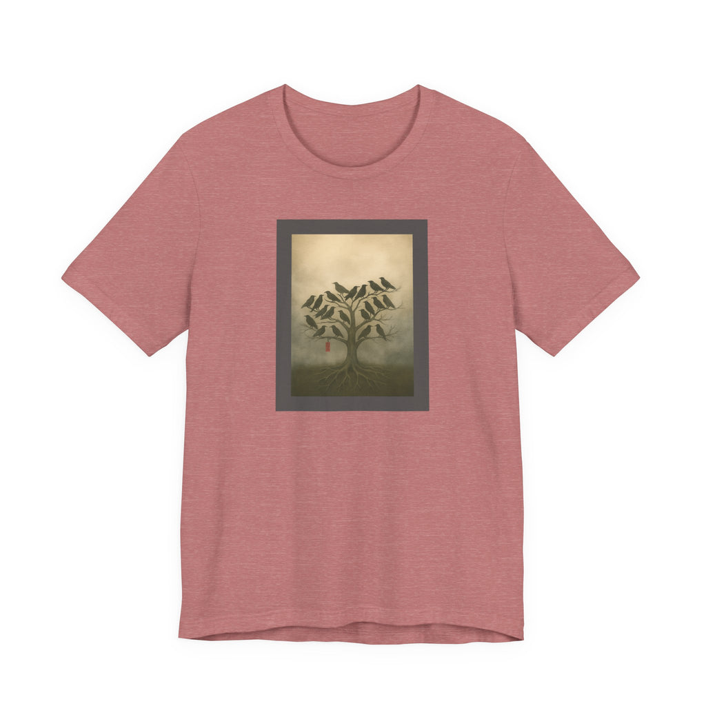 Bella+Canvas Unisex Jersery Short Sleeve T-Shirt Tree of Birds T-Shirt