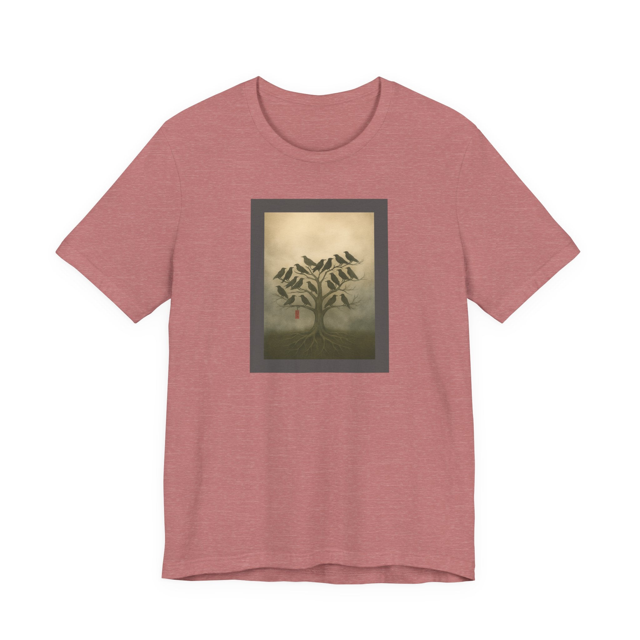 Bella+Canvas Unisex Jersery Short Sleeve T-Shirt Tree of Birds T-Shirt