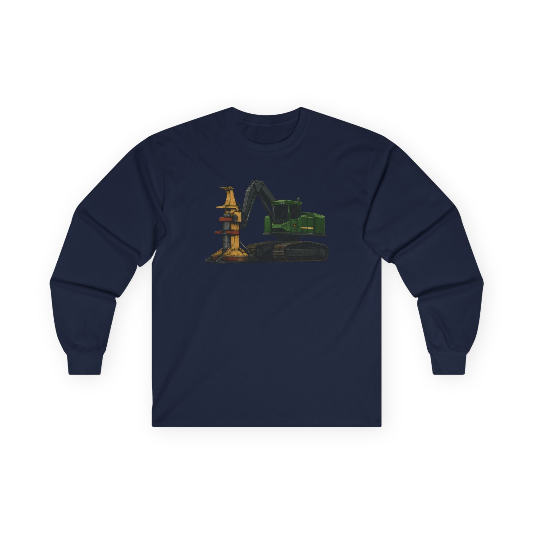 Logging Site Feller-Buncher Long Sleeve Tee