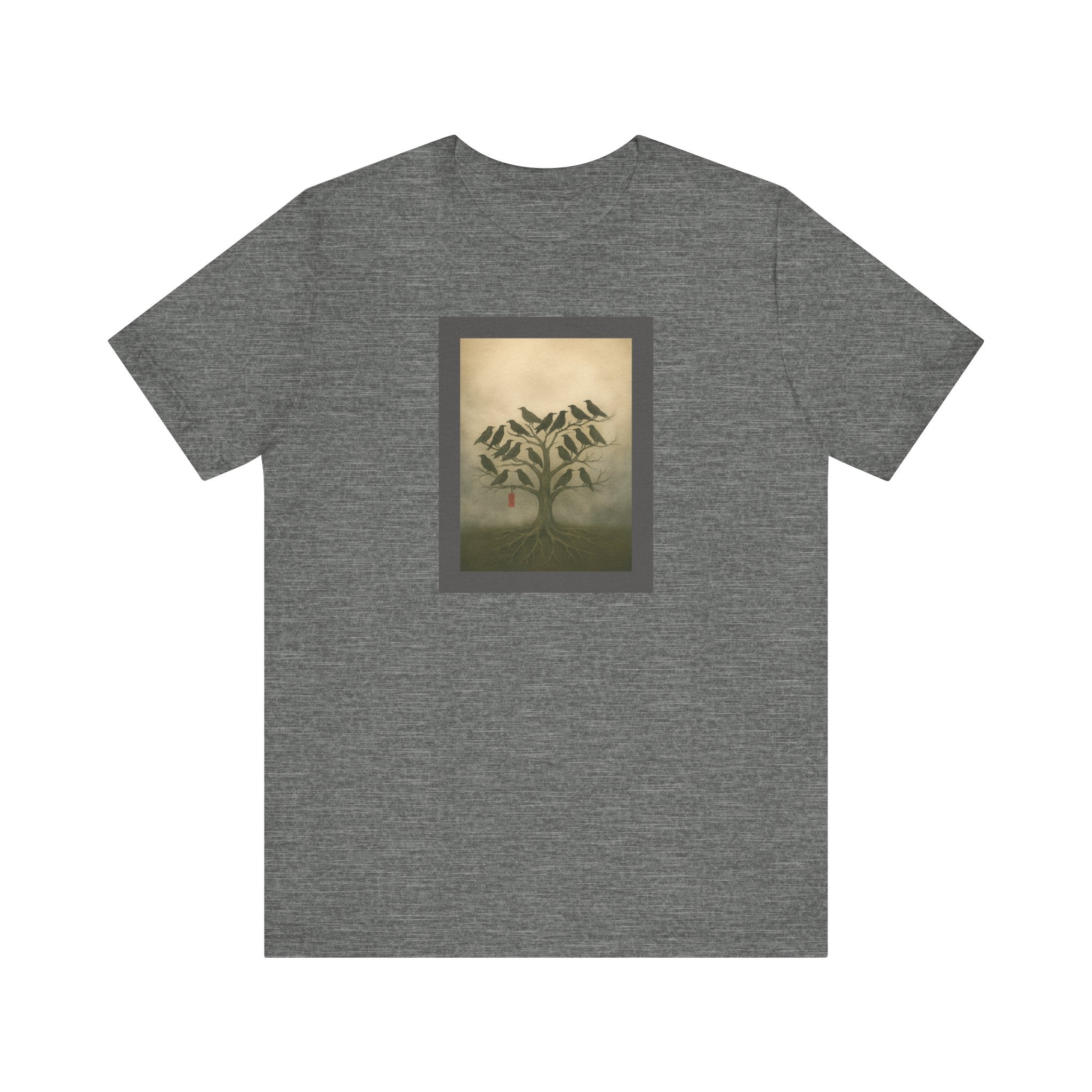 Bella+Canvas Unisex Jersery Short Sleeve T-Shirt Tree of Birds T-Shirt