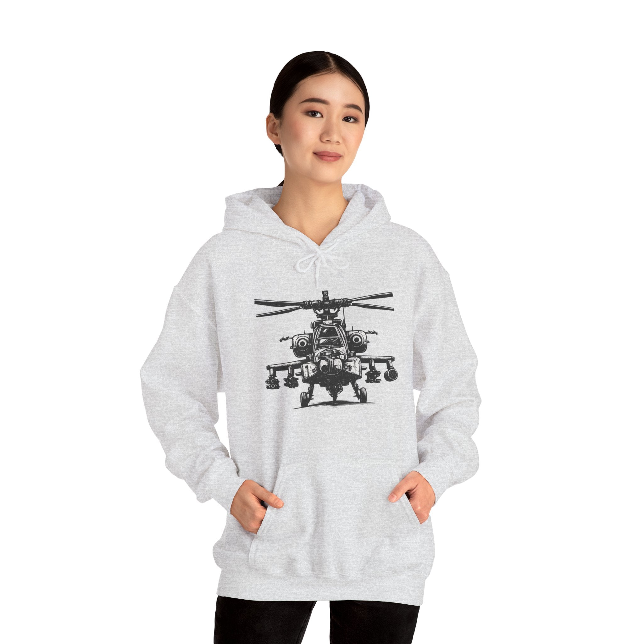 Gildan Heavy Blend Hoodie-Apache Helicopter Hoodie