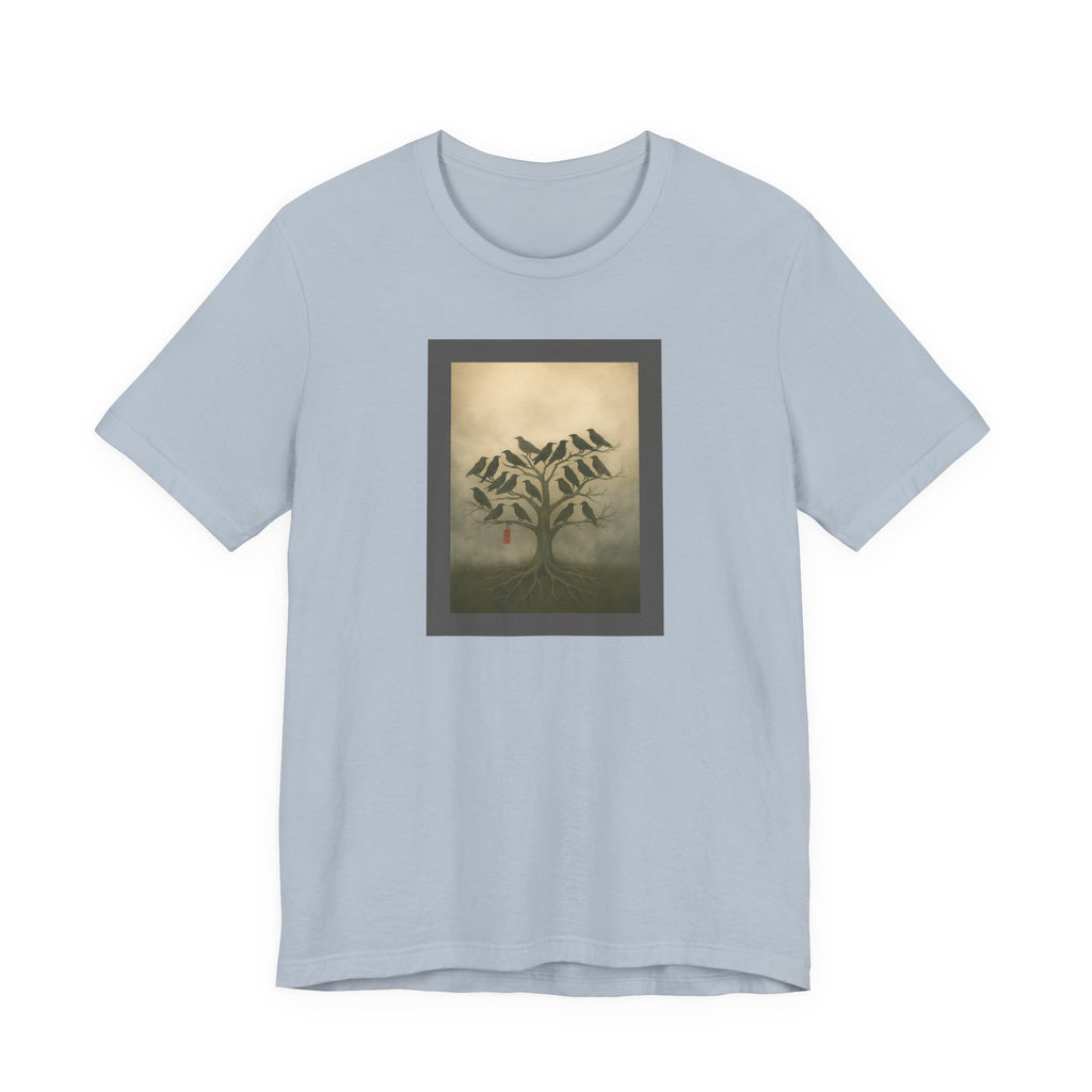 Bella+Canvas Unisex Jersery Short Sleeve T-Shirt Tree of Birds T-Shirt