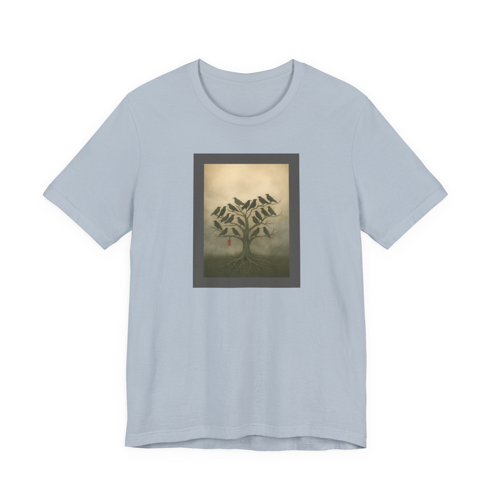 Bella+Canvas Unisex Jersery Short Sleeve T-Shirt Tree of Birds T-Shirt