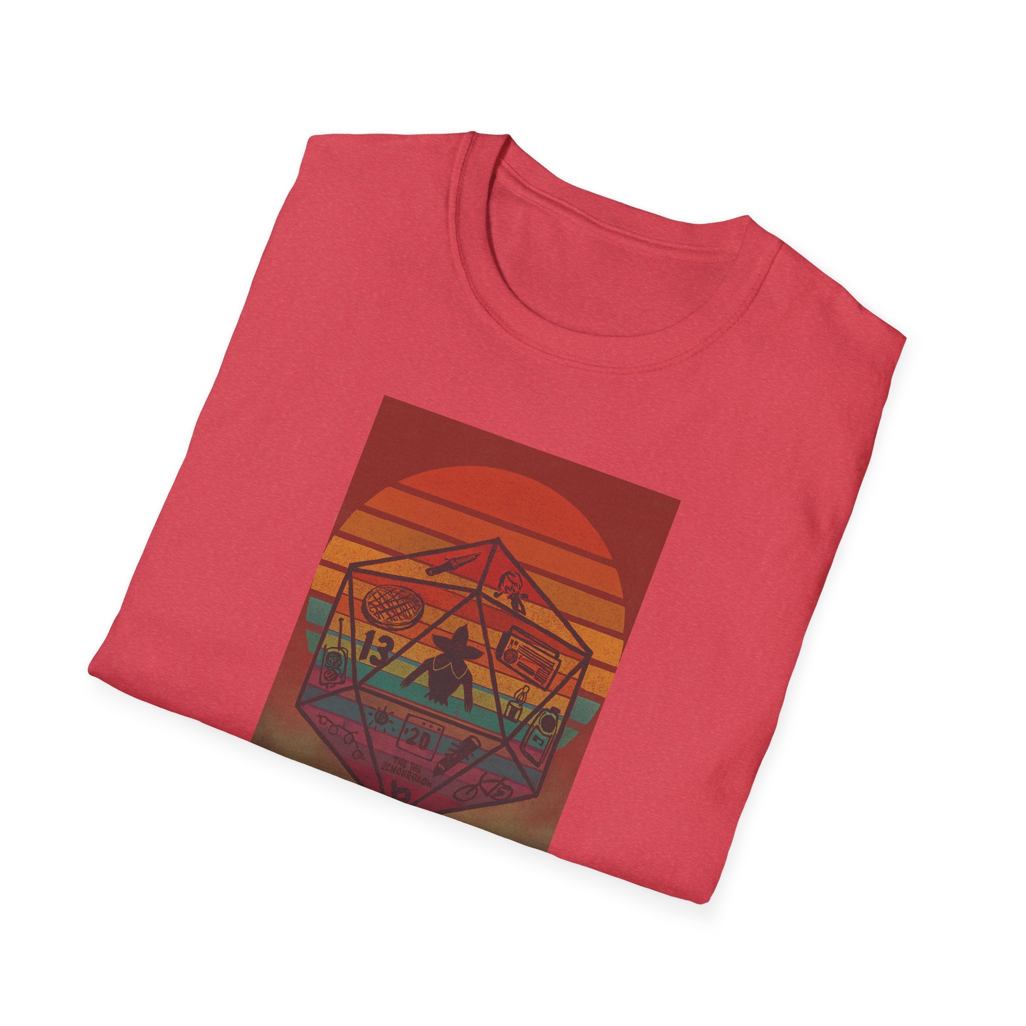 Gildan Unisex Softstyle® T-Shirt Retro Sunset 20sided Dice