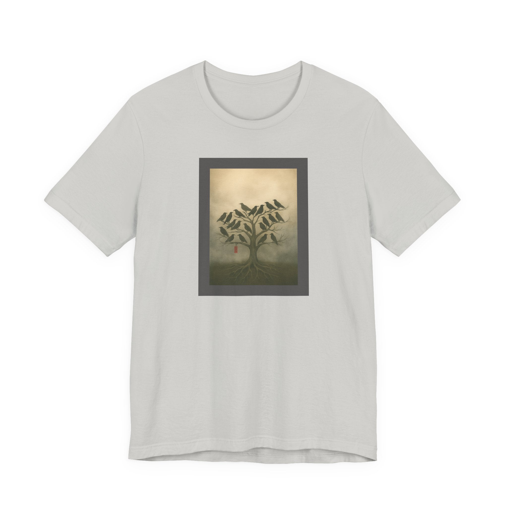 Bella+Canvas Unisex Jersery Short Sleeve T-Shirt Tree of Birds T-Shirt