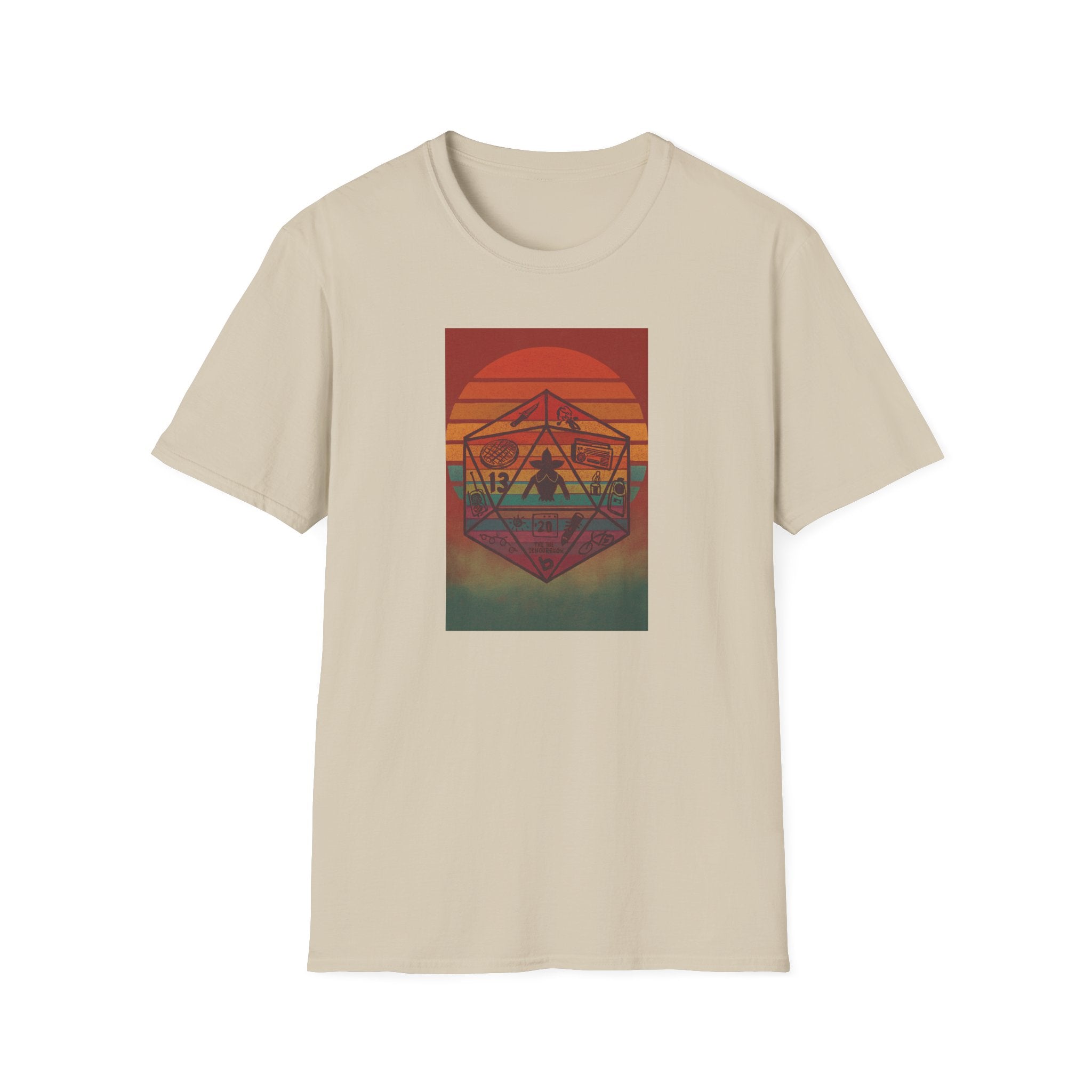 Gildan Unisex Softstyle® T-Shirt Retro Sunset 20sided Dice