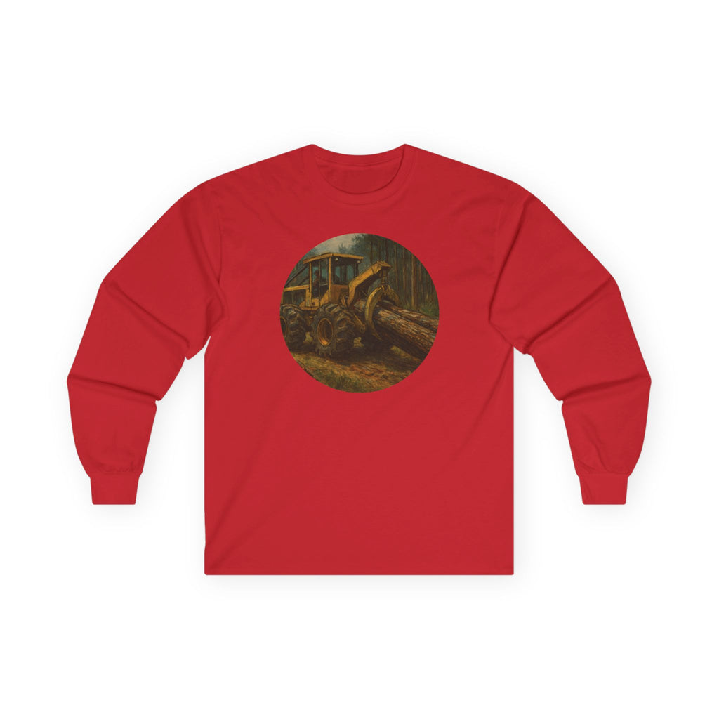Skidder Dragging Wood Long Sleeve Tee