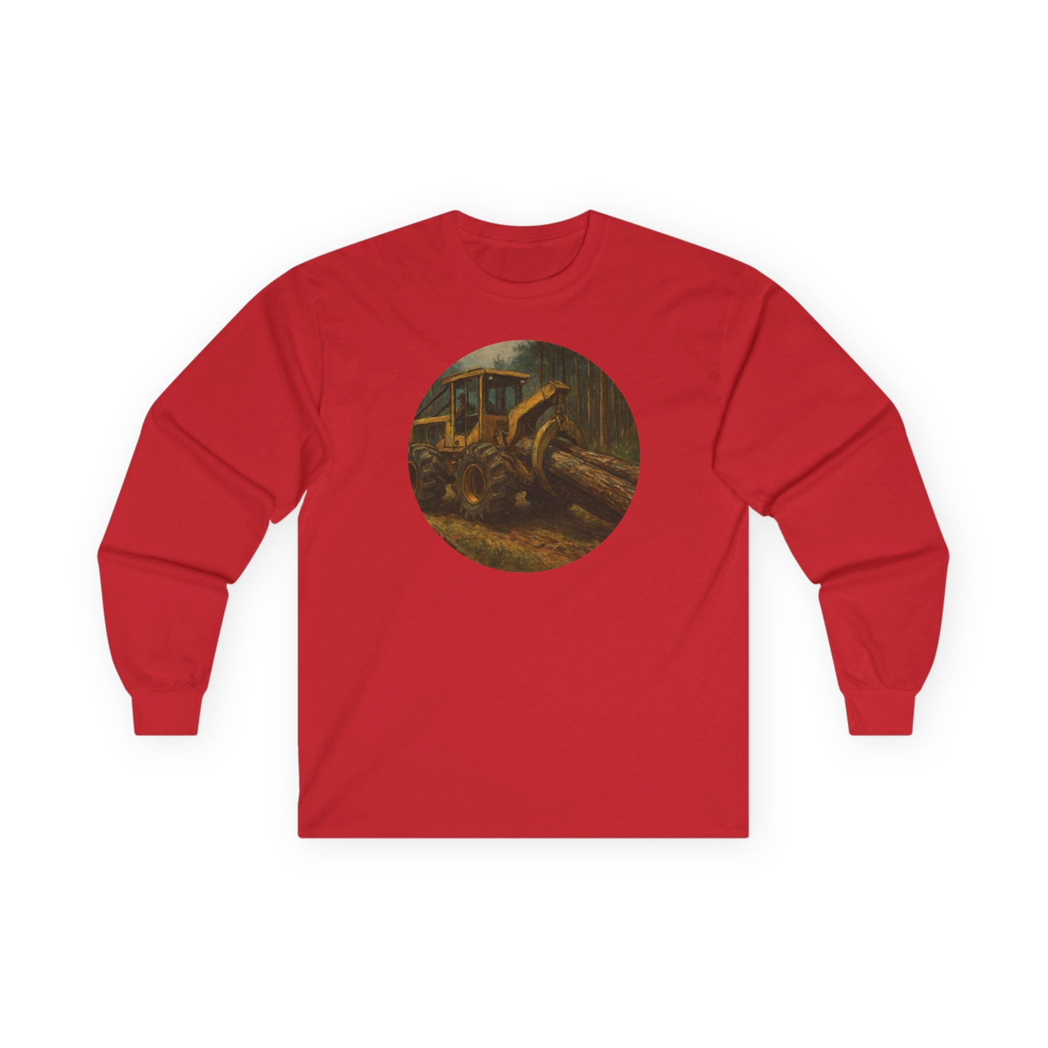 Skidder Dragging Wood Long Sleeve Tee